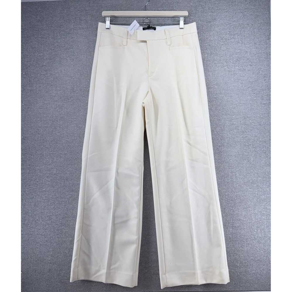 Banana Republic High Rise Wide Leg Dress Pant Women Size 10 Petite 100% Wool NEW